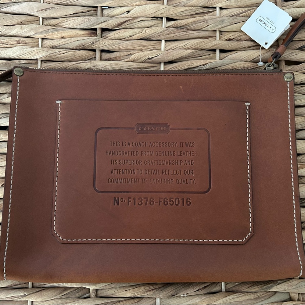 Coach Brown Leather Saddle Bag-NWT